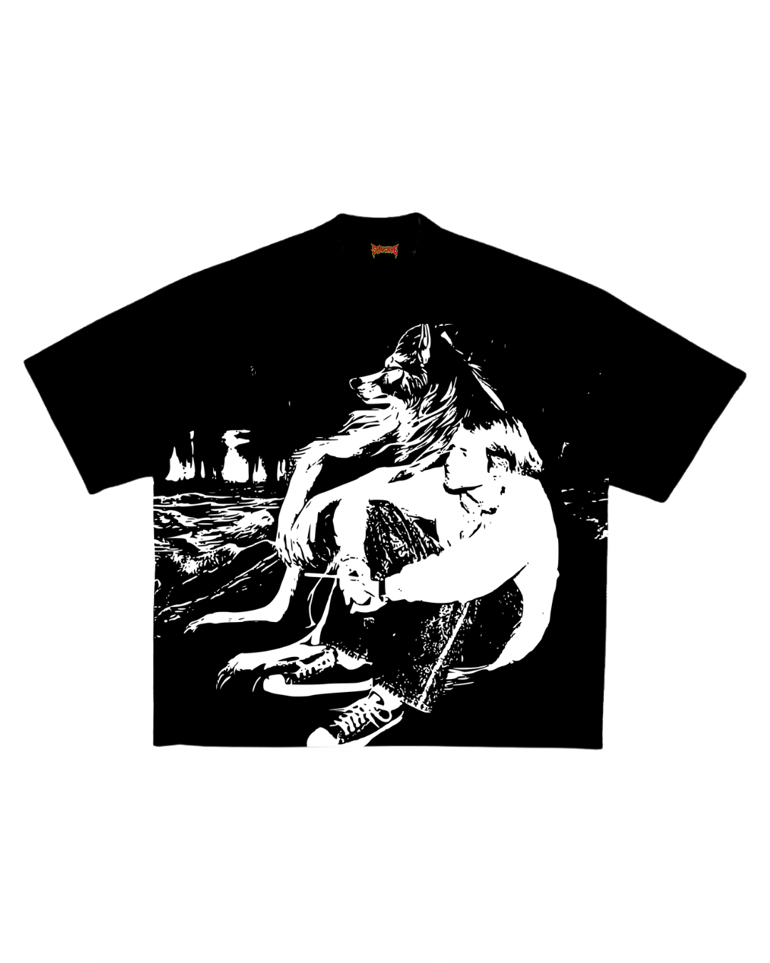 Camisa Lobo solitário e Kurt cobain