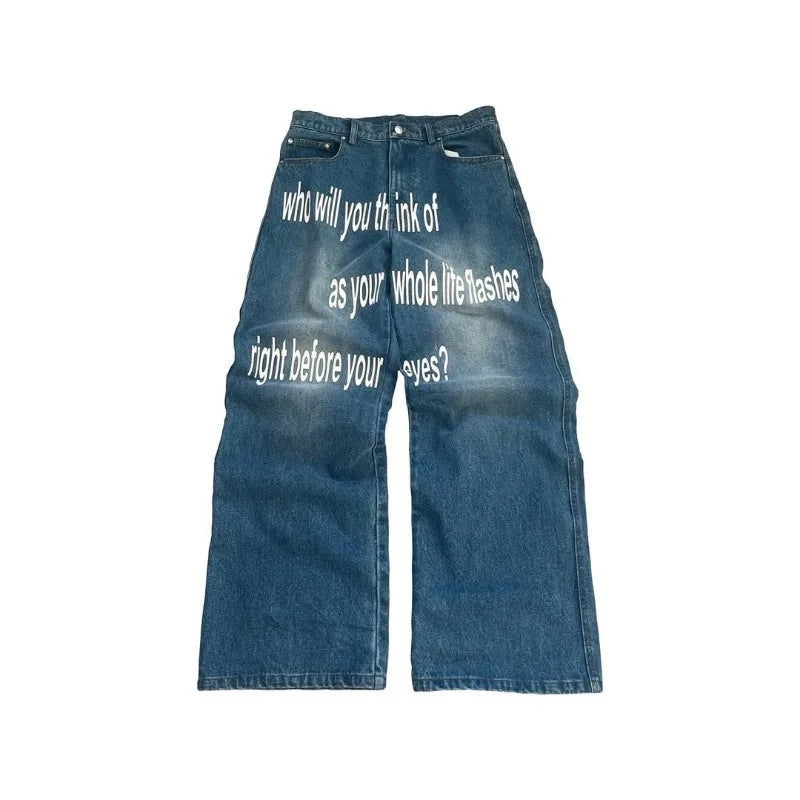 Calça Harajuku Wide Denim 2000s