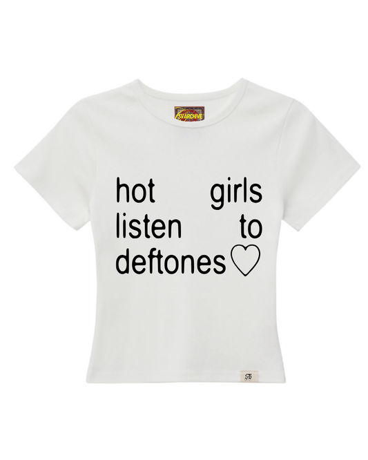 Camisa Baby look Hot girls listen to Deftones