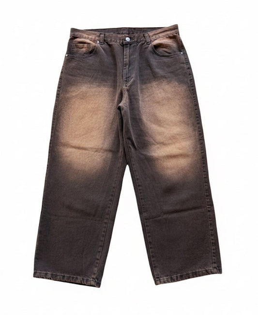 Calça baggy Feel estonada marrom