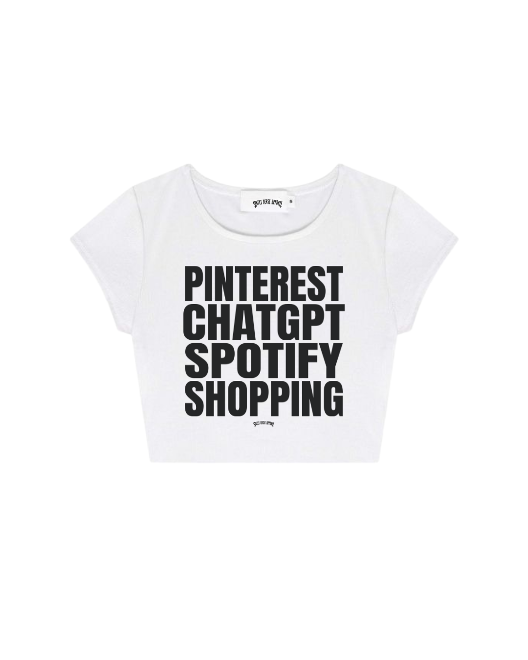 Camisa Pinterest, ChatGPT, Spotify, Shopping