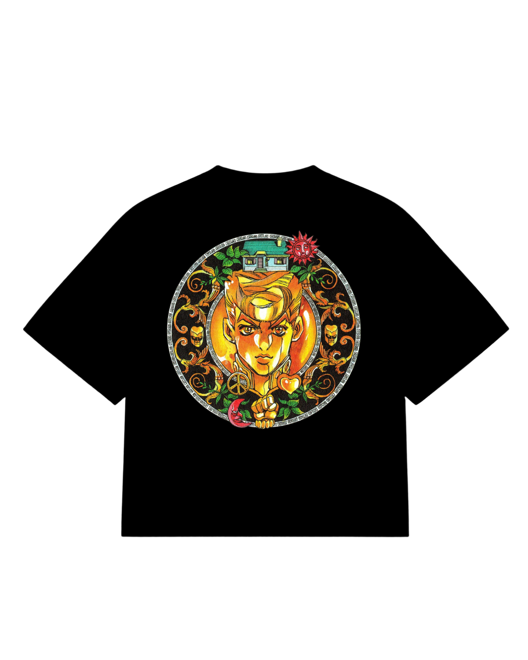 Camiseta oversize jojo bizarre adventure golden