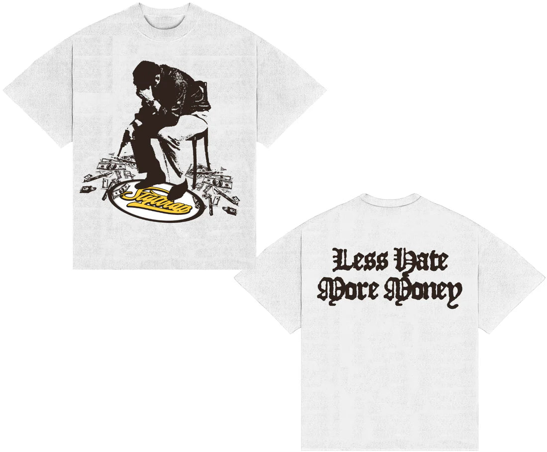 Camisa Less hate more money