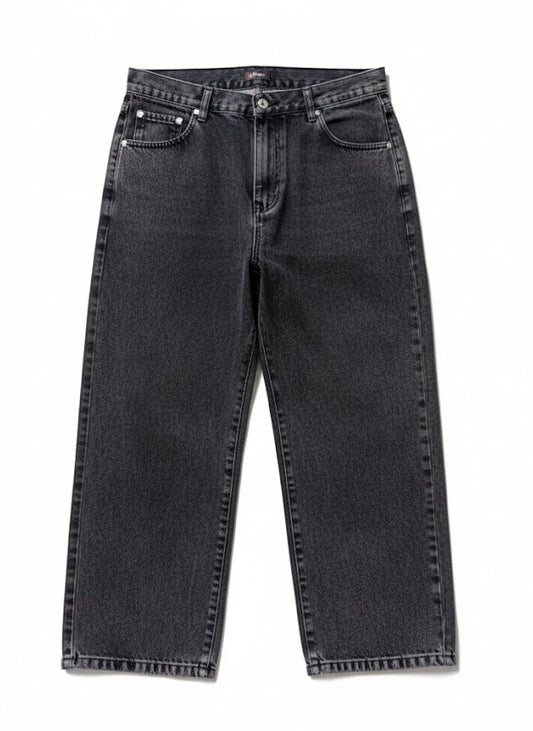 Calça Baggy Jeans preta estonada